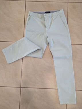 Tommy Hilfiger Men's Mint Light Green Blue Slim Fit Stretch Chinos